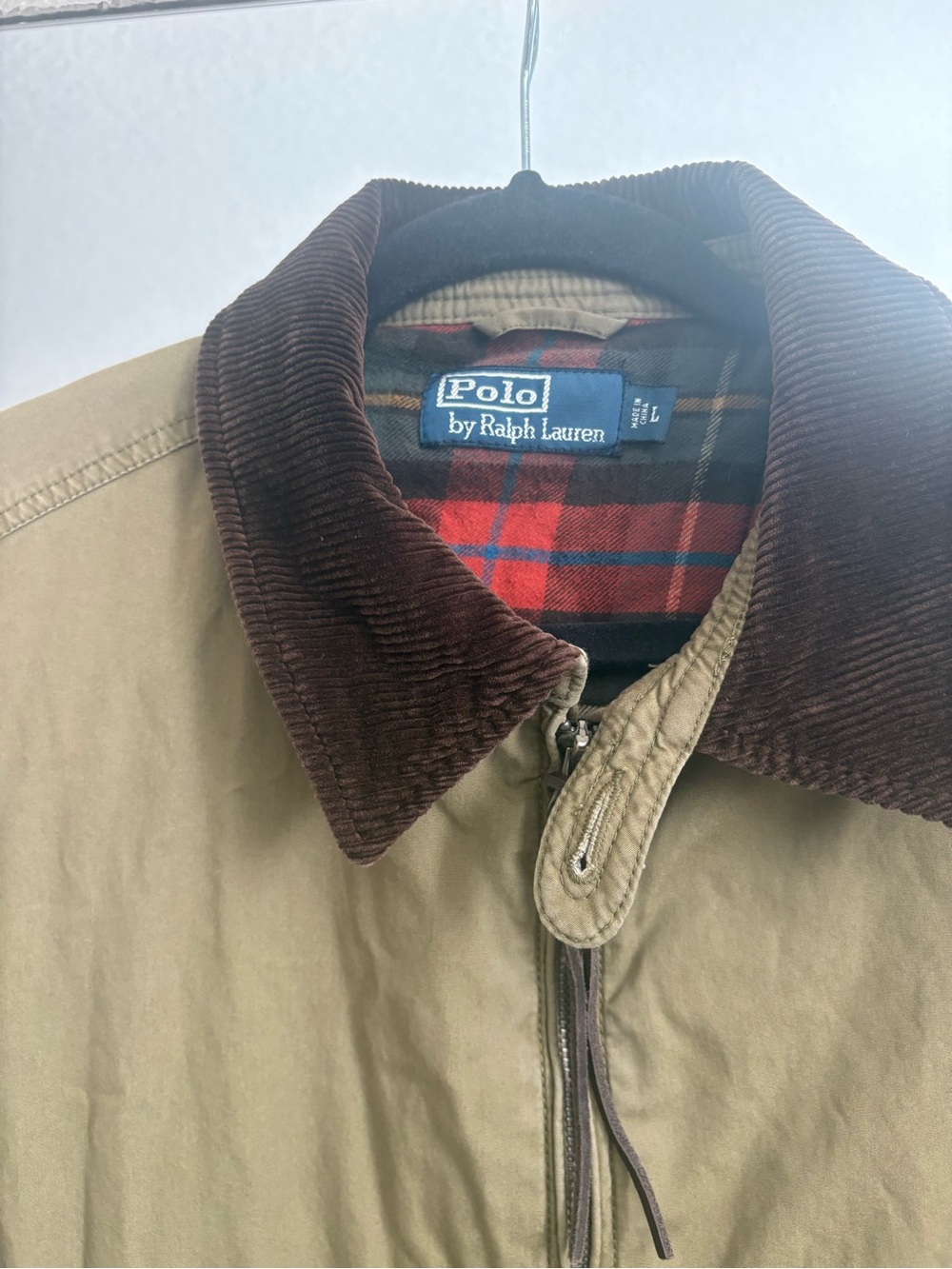 Vintage Polo by Ralph Lauren Men's Olive Corduroy Collar Jacket - Picture 2 of 10